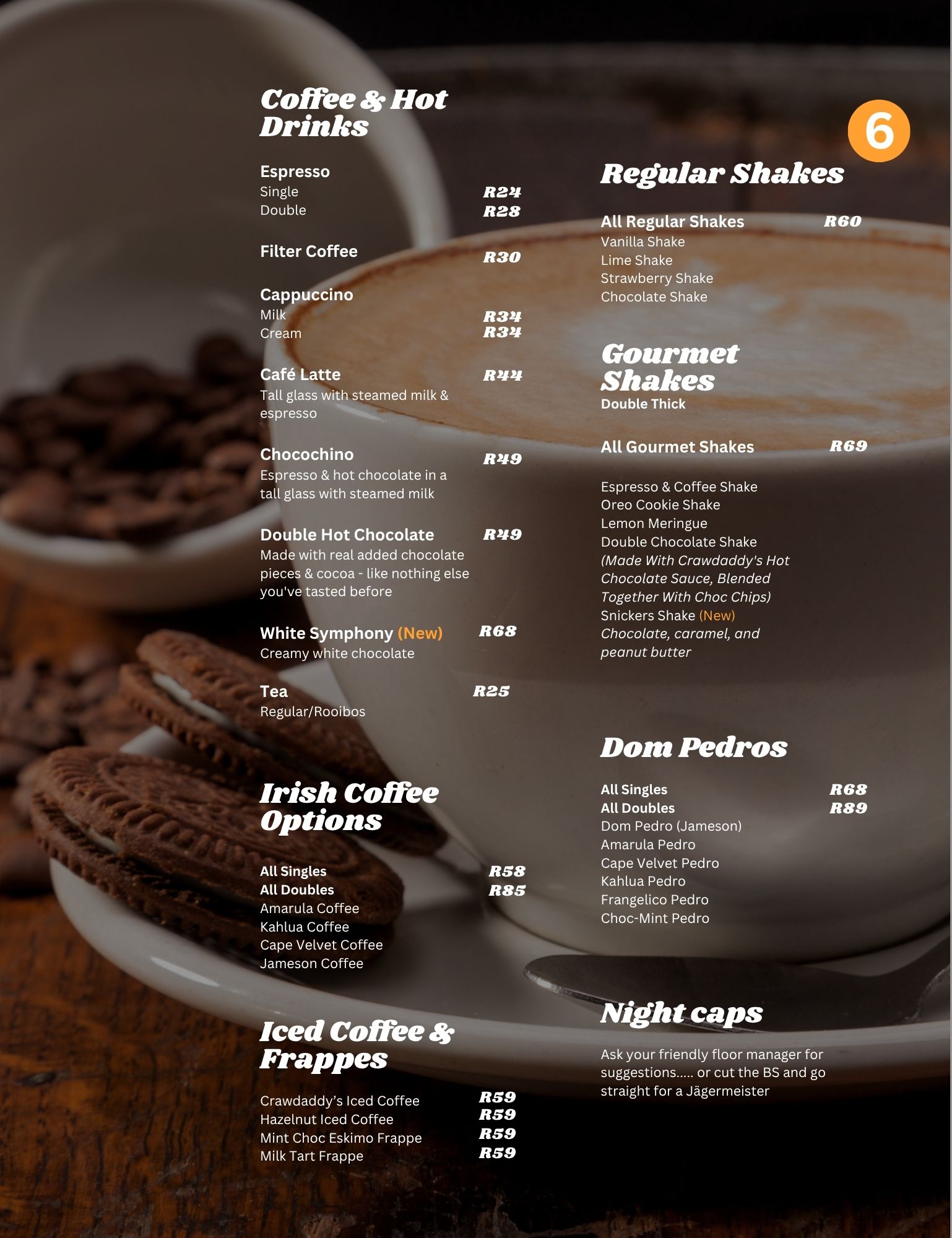 Menu page 9