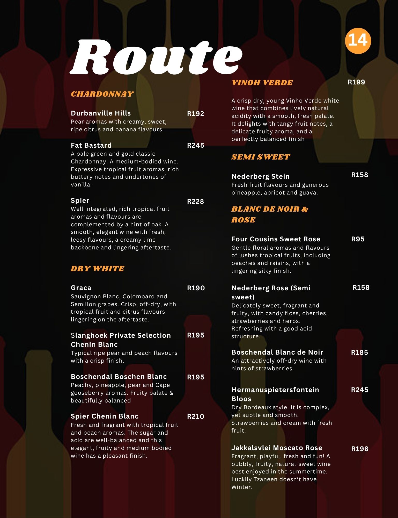 Menu page 17